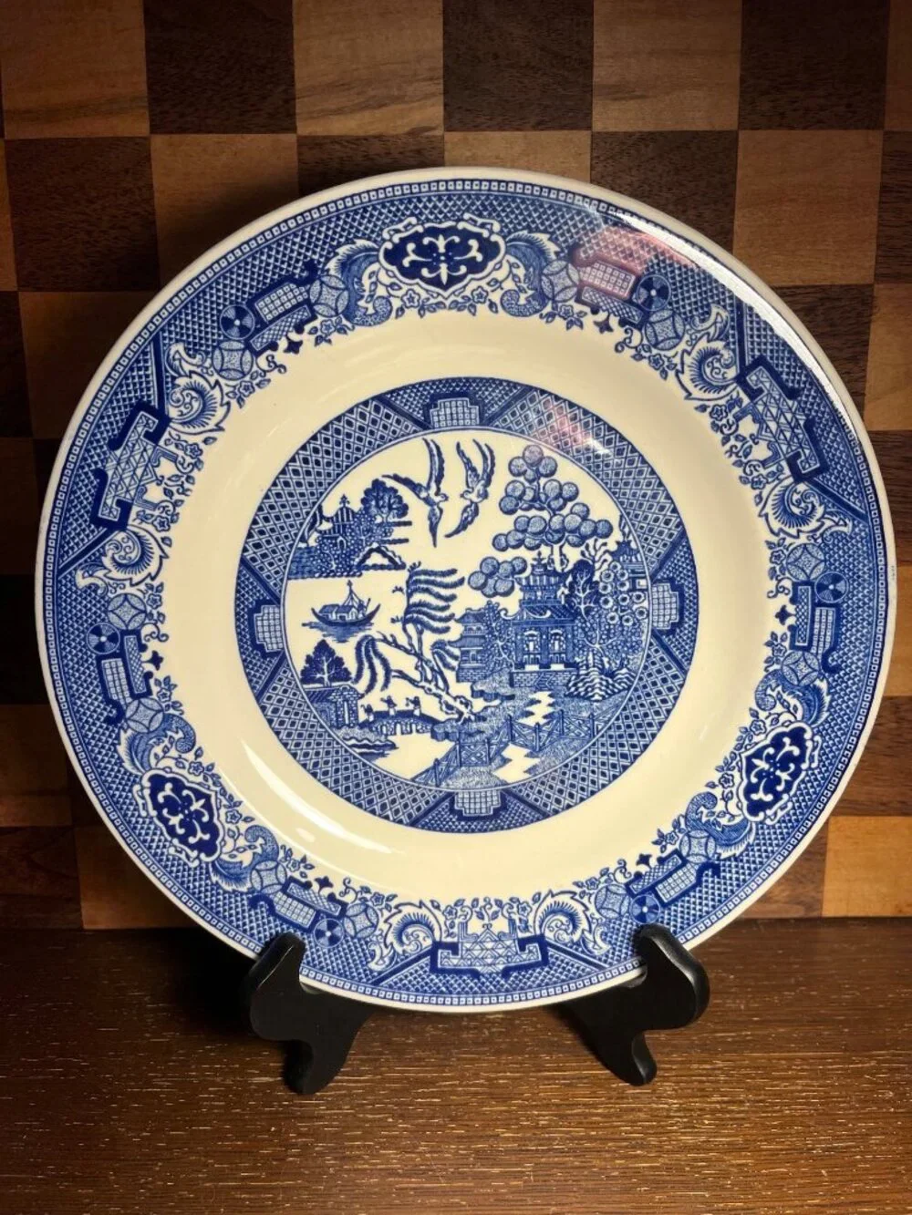 Royal China Ironstone Blue Willow Dinner Size Plate A791